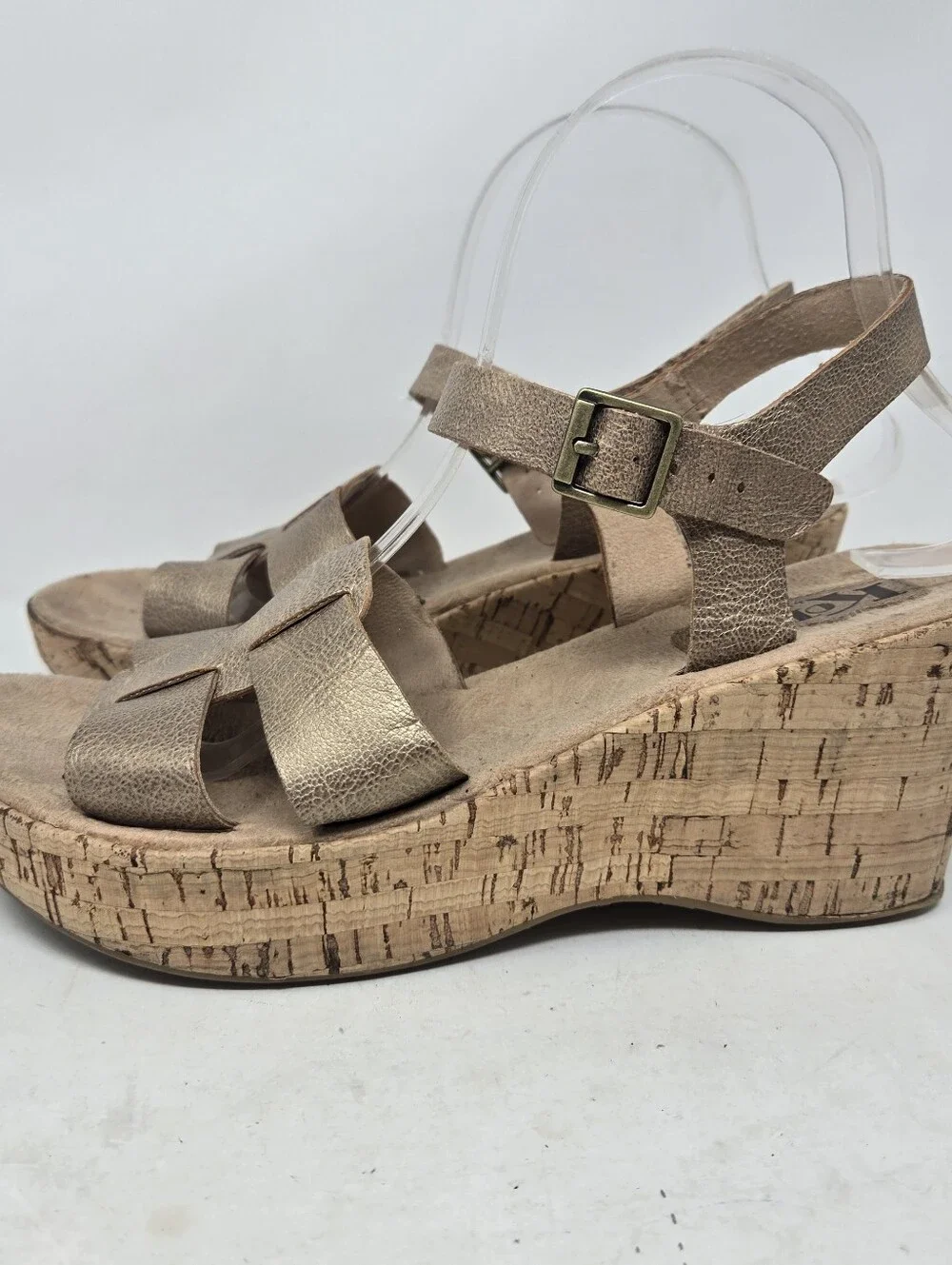 KORKS Cork Slip on Open Toe Platform Wedge Heel Sandals Women's Size 9M